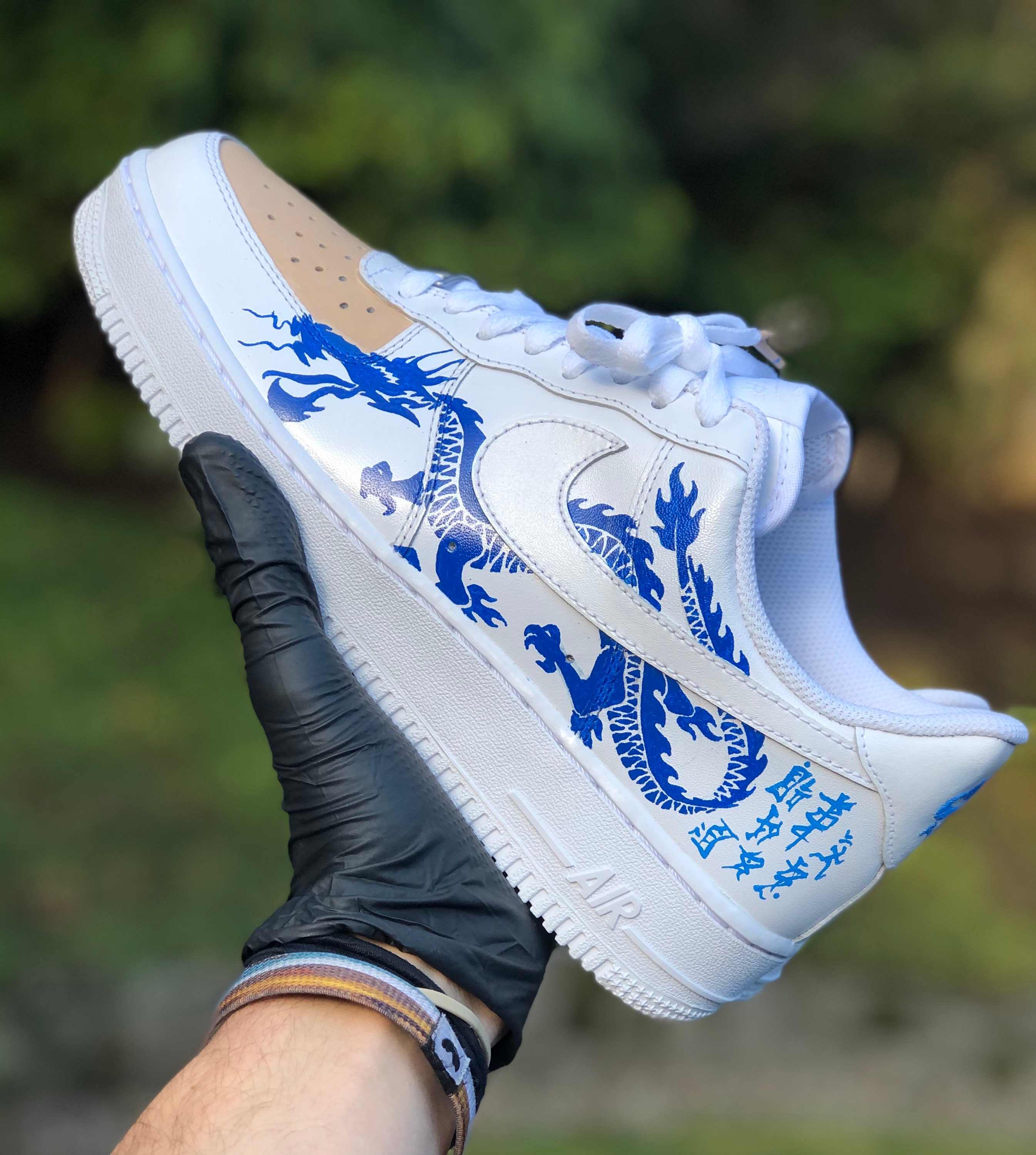 Custom Nike Air Force 1 Shoes Waves