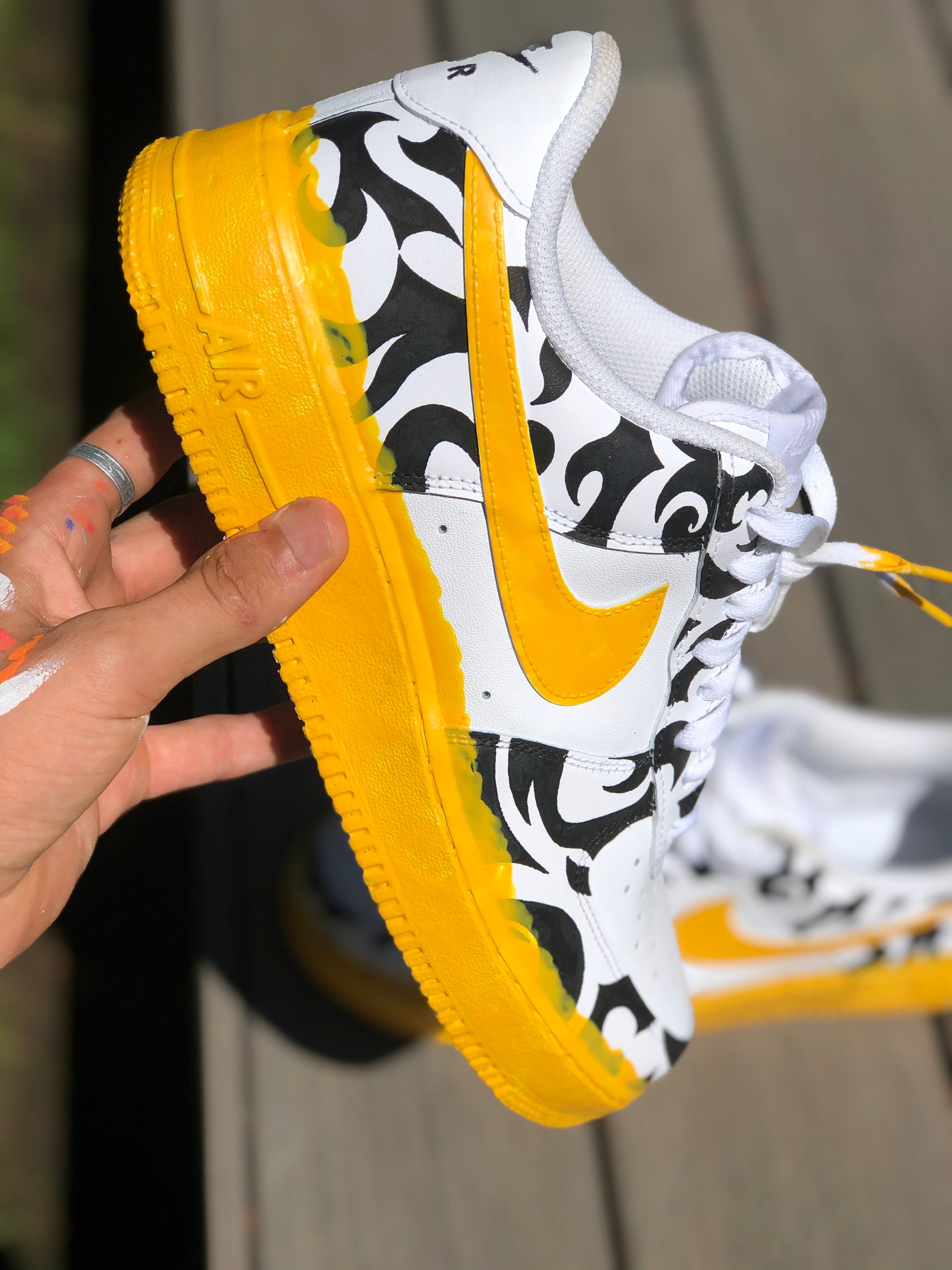 custom air force 1 yellow