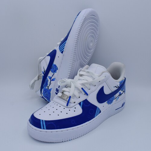 air force 1 blue bandana shoes