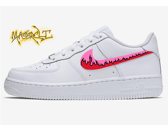 FLAME 1s red Custom Air Force 1 Etsy Canada