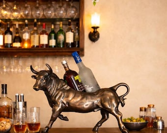 Cubitera para champán Bull, enfriador de vino de metal, decoración para bar en casa, soporte para bebidas de fiesta