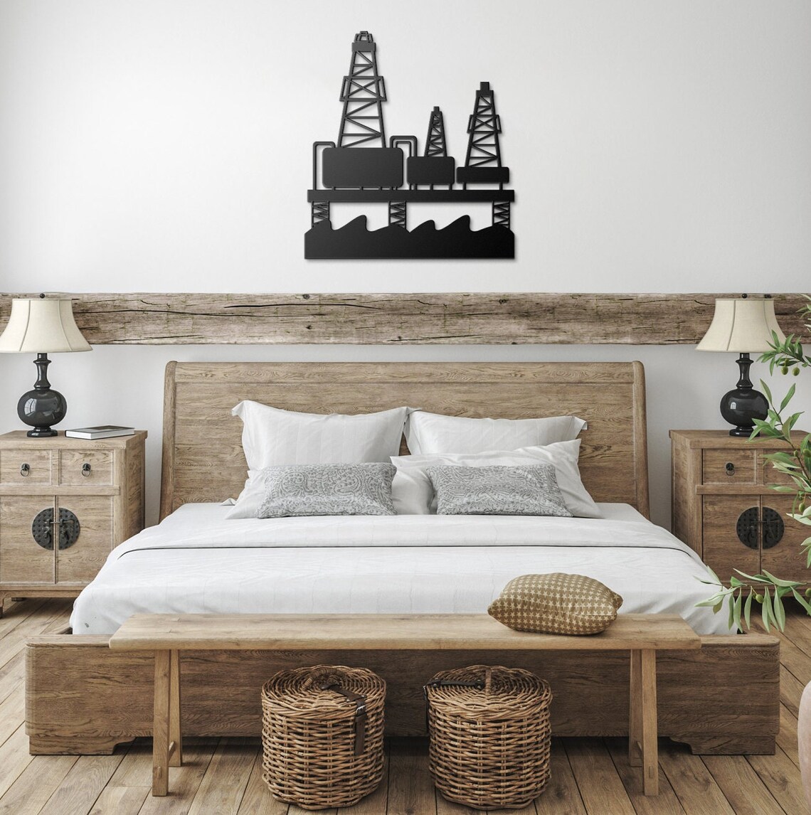 Oil and Gas Decor Oil Rig Offshore Rig Metal Art Engineer Etsy