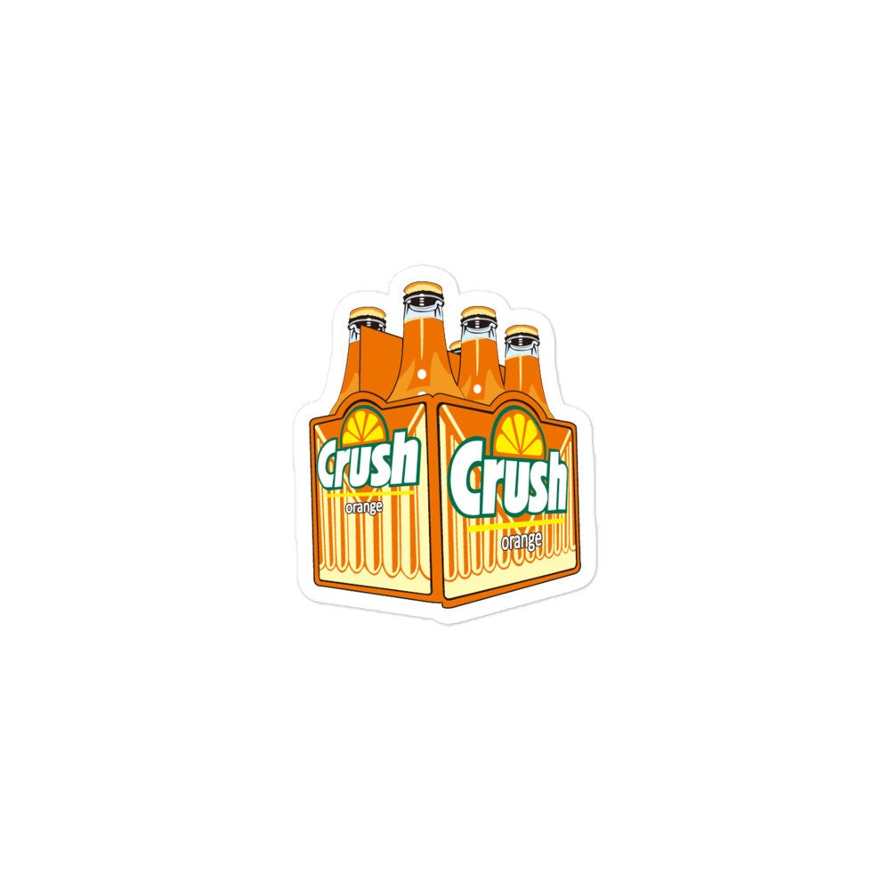 Crush Orange Soda Vinyl Sticker Cute Soda Art Decal Labels | Etsy