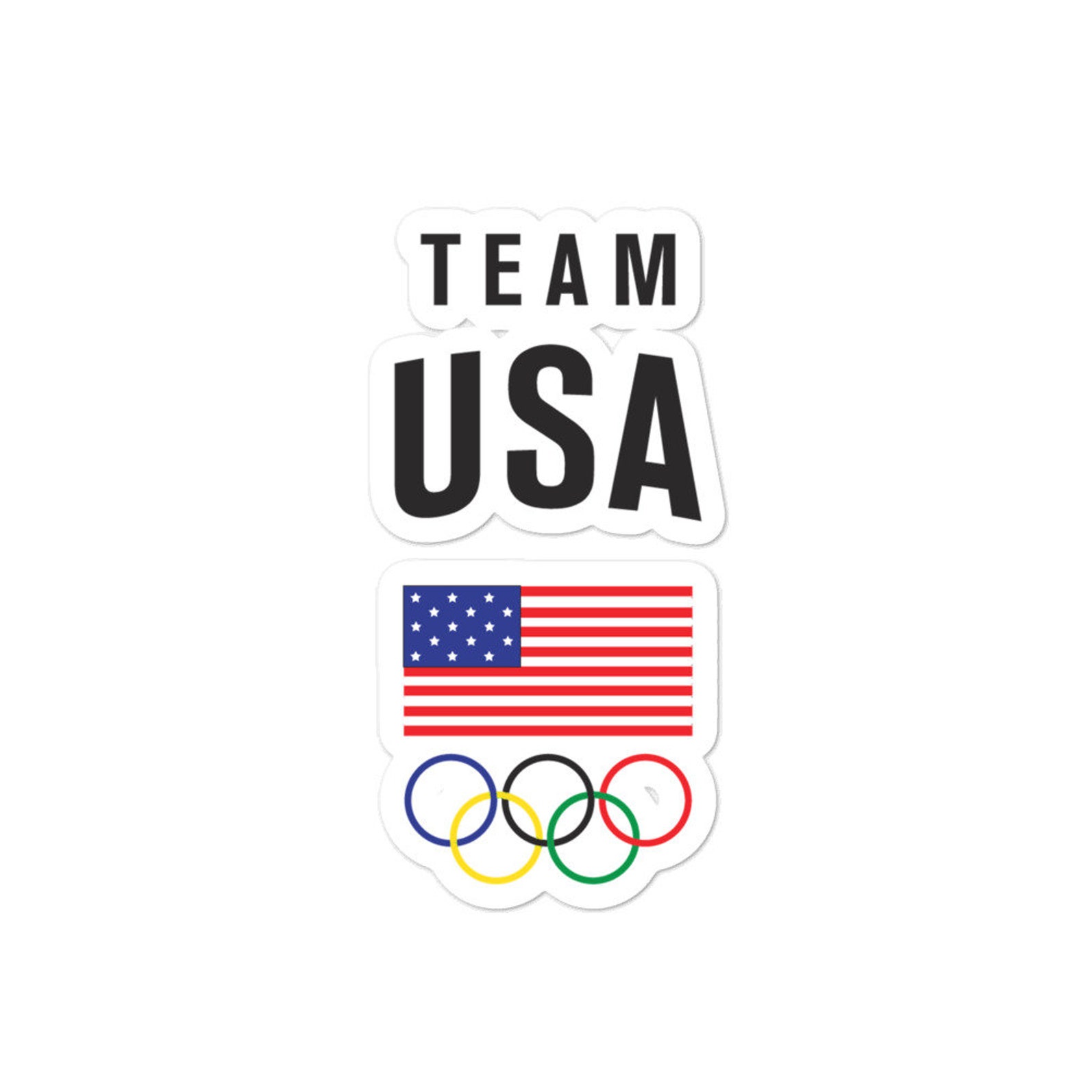 Team USA Vinyl Sticker US Olympics Logo Art Decal Labels PF Etsy