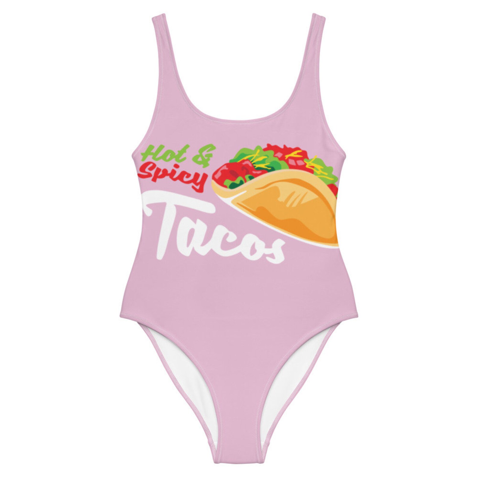 Hot & Spicy Tacos Bikini Food Lover Art OnePiece Swimsuit Etsy