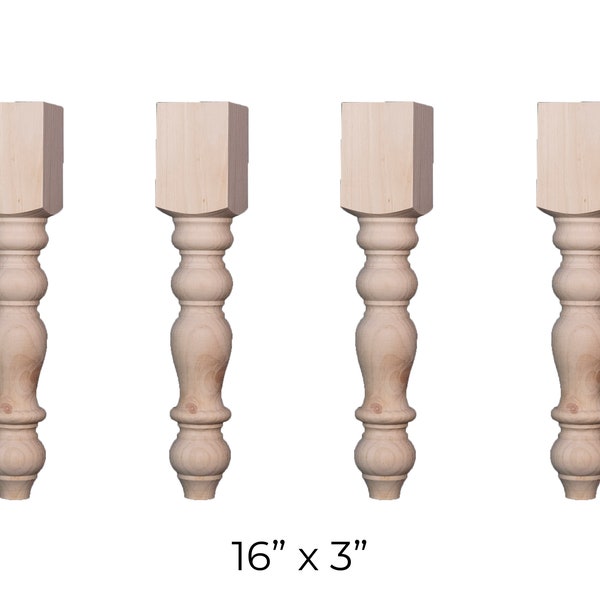 Farmhouse Bench Legs_ Set of 4 (Pine)