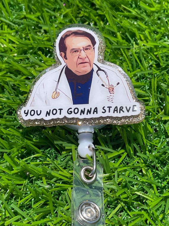 Dr Now Badge Reel: Funny Glitter Alligator Swivel Badge, personalized badge reel, gift for nurses, sparkle badge reel,custom badge reel
