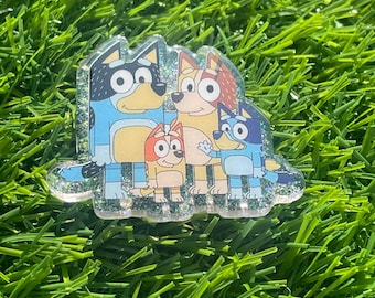 Bluey and Bingo Glitter Badge Reel: Nurse Alligator Clip