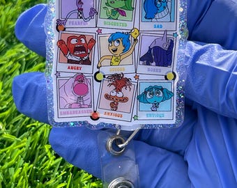 Inside Out Badge Reel: Nurse Gift, Acrylic Swivel Clip