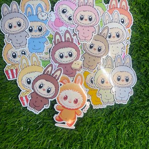 Mystery Pack of 20 Labubu Matte Vinyl Stickers  Waterproof for Laptops Journals & ScrapbookingThe Monsters Macaron Vinyl Sticker | Kindle