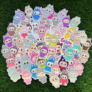 Lafufu  assorted 2-2.5in mystery stickers/party stickers/labubou inspired /monster stickers /birthday party stickers