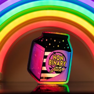 LGBT+ Non-Binary Juice Holographic Sticker