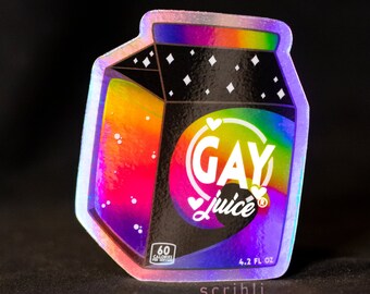 Adesivo olografico Gay Juice