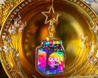 Queer Juice Portachiavi epossidico olografico