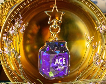 Portachiavi epossidico olografico Ace Juice