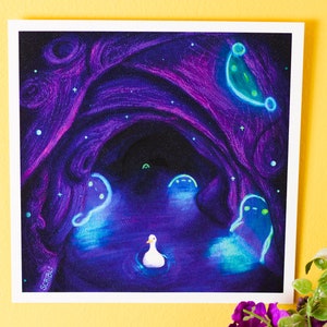 Wrong Turn Duck with Ghosts Art Print