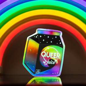 LGBT+ Queer Juice Holographic Sticker
