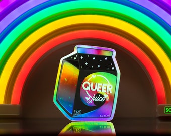 Adesivo olografico LGBT+ Queer Juice