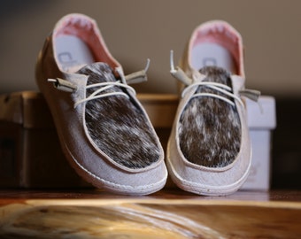 cowhide slip on shoes