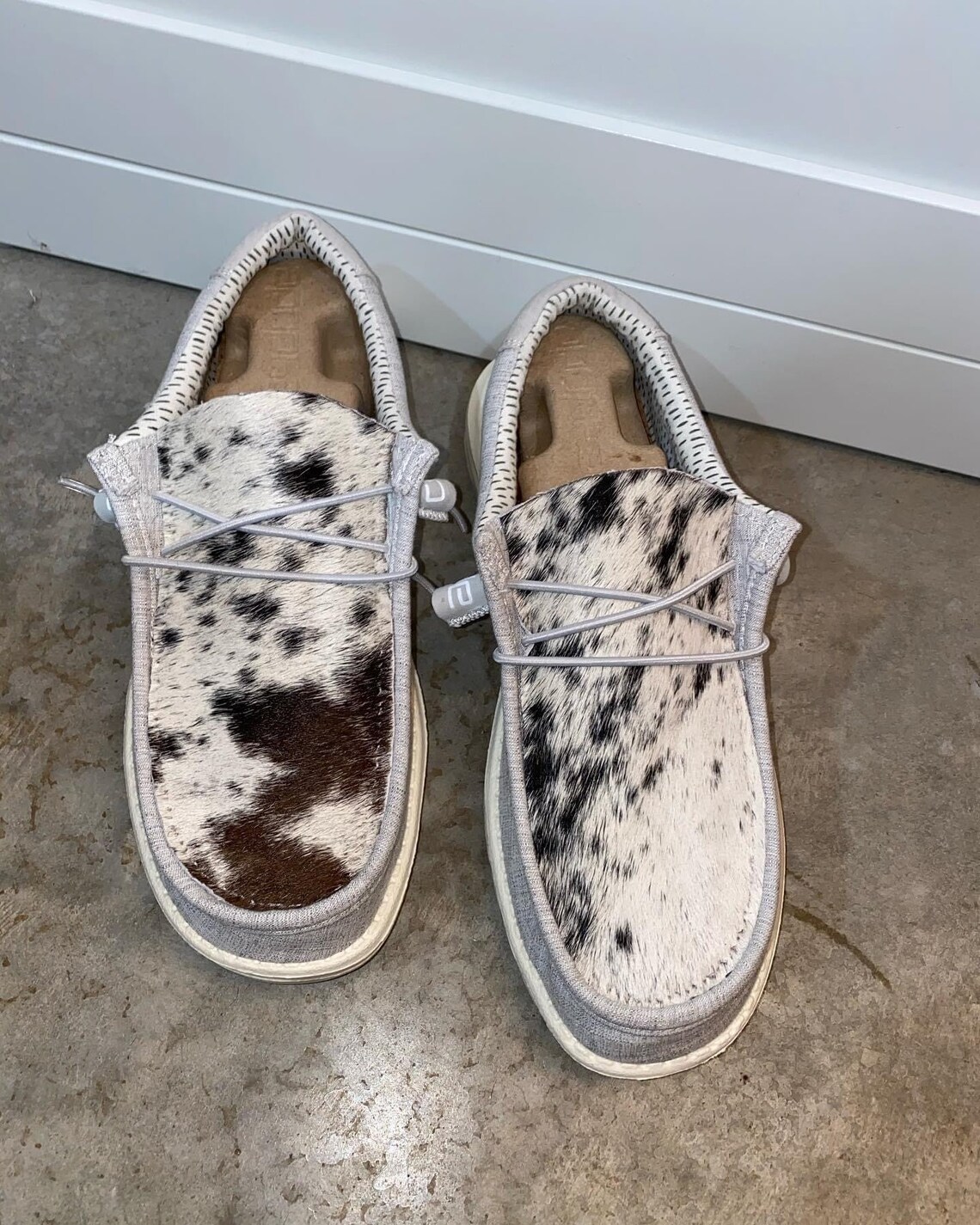Custom Cowhide Hey Dudes Shoes Etsy