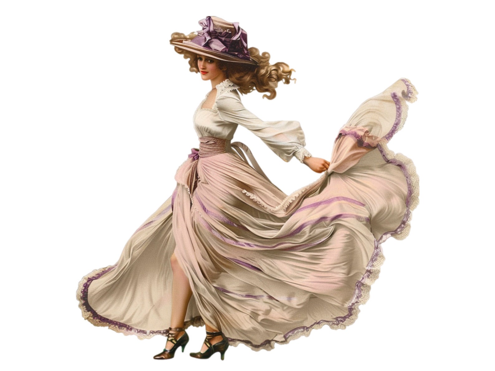 5 Printable Victorian Lady Clipart for Decoupage, Scrapbooking, Furniture Decor, Decorative ...
