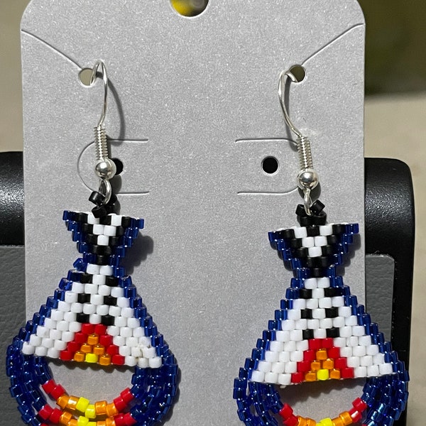 Native American tipi earrings