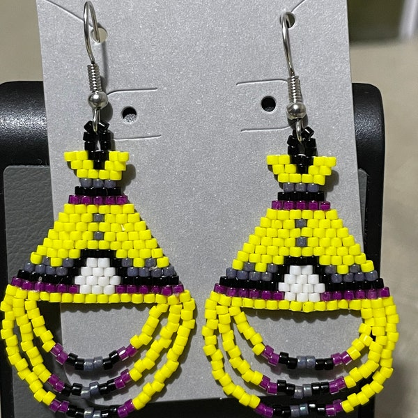 Native American tipi earrings