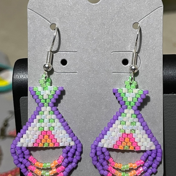 Native American tipi earrings