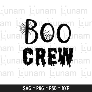 Halloween Svg, Boo Crew Svg, Uroczy duch Svg, Halloween DIY Svg, Upiorny plik do cięcia, Dziecięcy Halloween Svg Cricut Silhouette, Nietoperz Svg, Wiedźma Svg