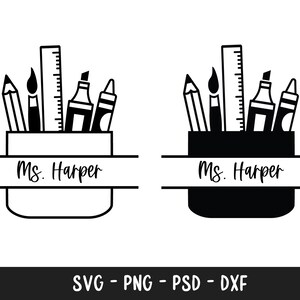 Professor SVG, Monograma de Divisão de Professor SVG, Material Escolar SVG, Volta às Aulas Svg, Escola Svg, Monograma de Divisão de Material Escolar, Escola Png