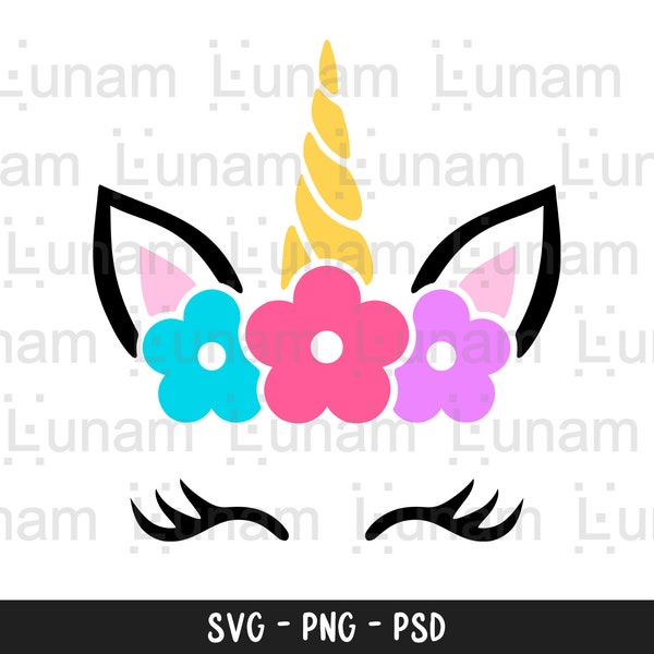 Unicorn Svg, Unicorn Face Svg, Unicorn Birthday Svg, Unicorn Png, Cut Unicorn Svg, Cute Unicorn Face Svg, Unicorn Cut File For Cricut