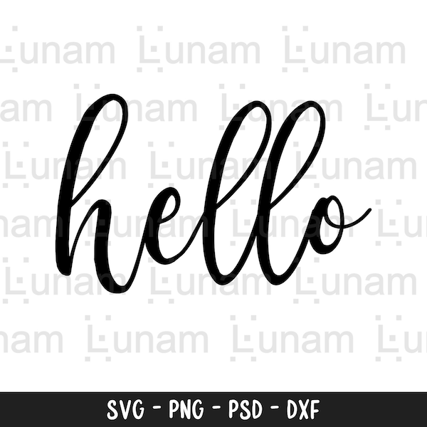 Hello Stencil - Etsy