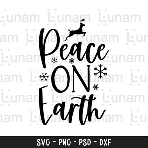 Paz en la Tierra SVG, Navidad SVG, Cristo nace SVG, Signo de Navidad Svg