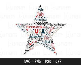 4th of July Png, 4th Of July SVG, Independence Day SVG, America Svg, Star Png Sublimation, Patriotic Svg, Fourth of July, Cricut, Silhouette