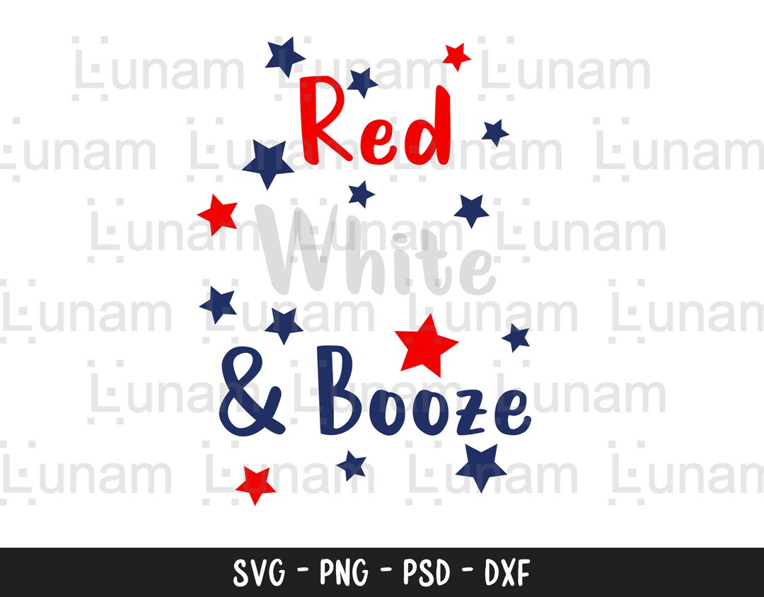 Red White and Booze Svg, 4th of July Svg, Independence Day Svg, USA Svg