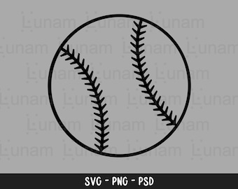 Baseball Outline Svg, Baseball Svg, Baseball Outline Cut File, Baseball Silhouette Svg, Baseball Cut File