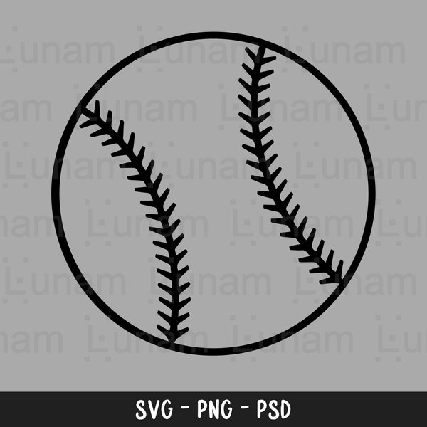 Baseball Outline Svg, Baseball Svg, Baseball Outline Cut File, Baseball Silhouette Svg, Baseball Cut File