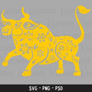 Chinese New Year Svg 2021, Year of the Ox Svg, Ox Svg, 2021 Lunar New Year Svg, Chinese New Year 2021 Svg, Chinese New Year Art For Cards