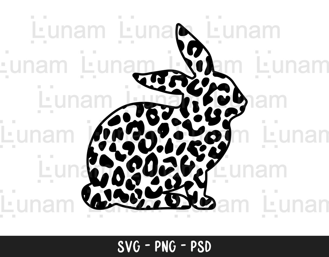 Leopard Bunny Svg, Bunny Leopard Print Svg, Cheetah Bunny Svg, Leopard ...