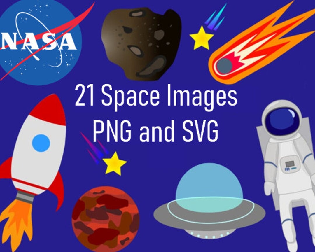 Space Svg, Space Clipart, Space Clipart Bundle, Planets Clipart, Outer ...