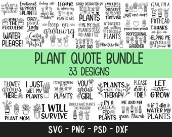 Plant Lover SVG Bundle, Plant svg, Plant Quotes Svg, houseplant svg, Plant Mom Svg, funny plant quote, garden quote svg,crazy plant lady svg