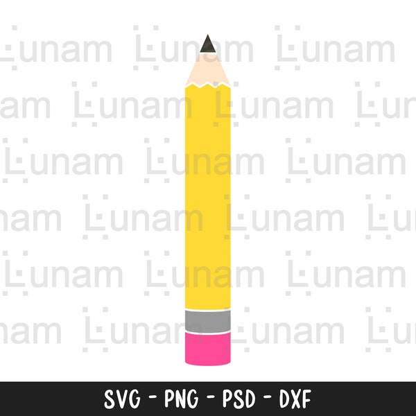 Pencil SVG, Pencil Monogram Svg, School Svg, Teacher Svg, Pencil Clipart, Pencil cut files, School Supply Svg