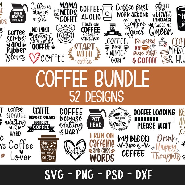 Coffee SVG Bundle, Funny Coffee SVG, Coffee Quote Svg, Caffeine Queen, Coffee Lovers, Coffee Obsessed, Mug Svg, Coffee mug Svg, Coffee File