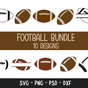 Football Svg Bundle, Football Svg, Football Png, Football Clipart, Football Cut File, Football Silhouette, Football Laces, Instant Download