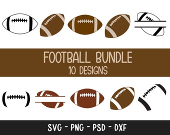 Football Svg Bundle, Football Svg, Football Png, Football Clipart, Football Cut File, Football Silhouette, Football Laces, Instant Download