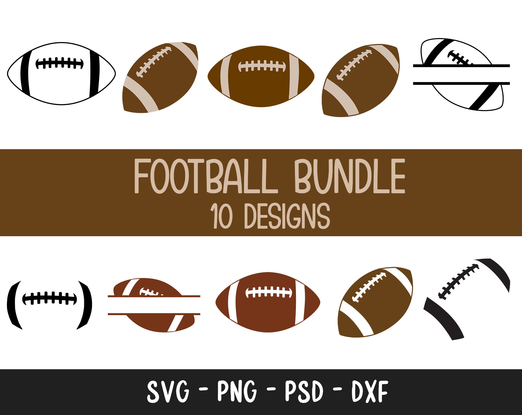 Football Svg Bundle Football Svg Football Png Football Etsy