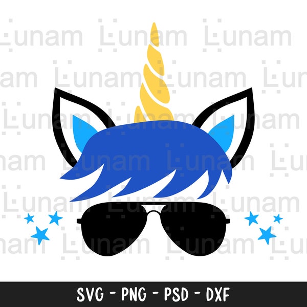 Boy Unicorn Svg, Unicorn Face Svg, Unicorn Boy Birthday Svg, Unicorn Png, Cut Unicorn Svg, Cute Unicorn Face Svg,Unicorn Cut File For Cricut