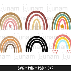 Arco-íris Svg, Boho Rainbow Svg, Arco-íris Clipart, Berçário de bebê Svg, Arco-íris desenhado à mão Svg, Bebê arco-íris Svg, Arco-íris Pastel Svg, Decoração de bebê