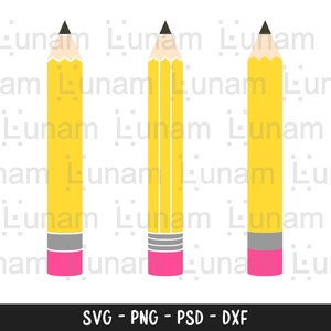 Potlood SVG, Potlood Monogram Svg, School Svg, Leraar Svg, Potlood Clipart, Potlood gesneden bestanden, School aanbod Svg