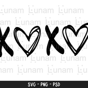 xoxo valentine SVG pour Cricut/Silhouette, xoxo svg, Valentine Svg, Valentines Svg, xoxo Heart Svg, Heart Svg, Doodle Heart Svg, Drawn Heart